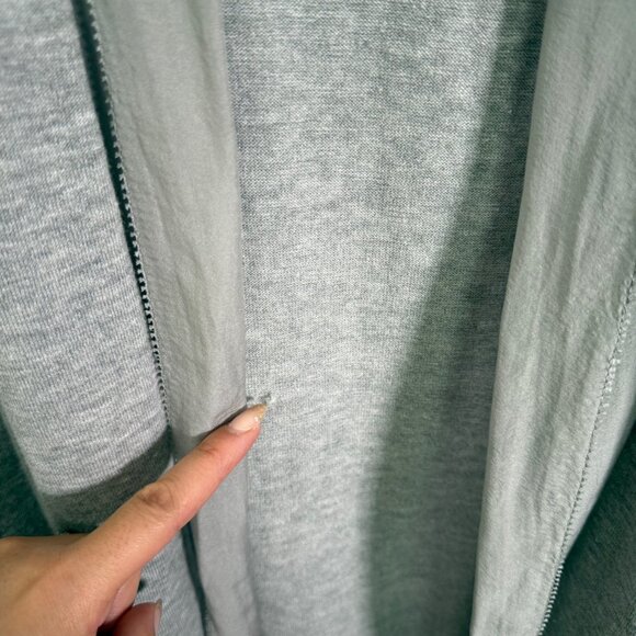 Eileen Fisher Womens Gray Open Front Cardigan Large Sustainable Minimalist Chic - Picture 8 of 13